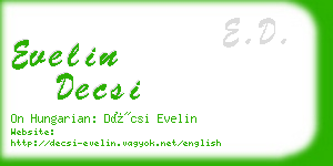 evelin decsi business card